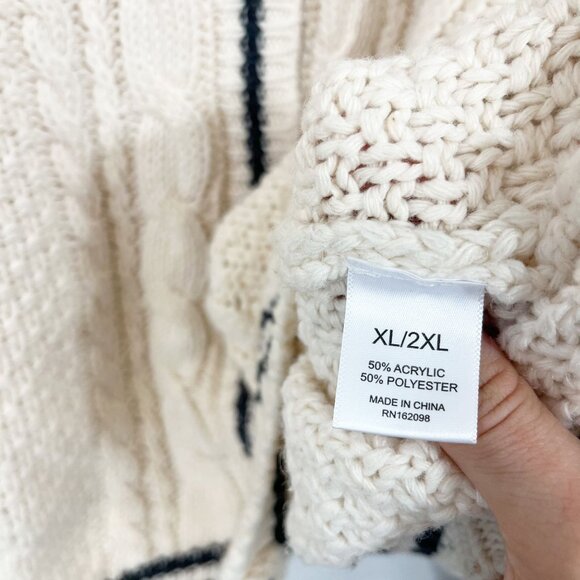 Taylor Swift Folklore Album Chest Patch Varsity Cardigan Sweater - Size XL/2XL - Picture 4 of 8